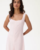 Vestido Regata Alfaiataria Midi - Rosa Claro