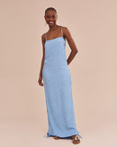 Vestido Longo Aquamarine Topázio - Azul