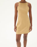 VESTIDO CURTO FRENTE ÚNICA ALFAIATARIA - AREIA