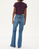 CALÇA JEANS FLARE CINTURA ALTA - AZUL MÉDIO