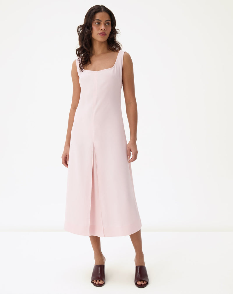 Vestido Regata Alfaiataria Midi - Rosa Claro
