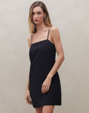 Vestido Curto Reto com Alça - Preto