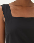 Vestido Regata Midi de Crepe  - Preto