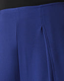 CALÇA COM VINCOS DE ALFAIATARIA - AZUL