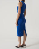 VESTIDO SEM MANGAS DE MALHA - AZUL