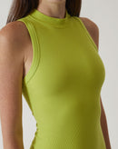 VESTIDO SEM MANGAS DE MALHA - VERDE