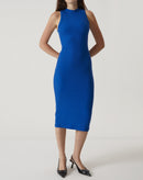 VESTIDO SEM MANGAS DE MALHA - AZUL