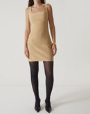 VESTIDO CURTO ACINTURADO ALFAIATARIA - AREIA