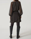 VESTIDO CURTO MANGA LONGA BUFANTE - VERDE