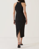 VESTIDO ALÇAS TRANSPASSADAS DE ALFAIATARIA - PRETO