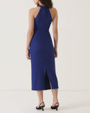 VESTIDO ALÇAS TRANSPASSADAS DE ALFAIATARIA - AZUL