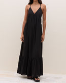 Vestido Maxi Alças Finas - PRETO
